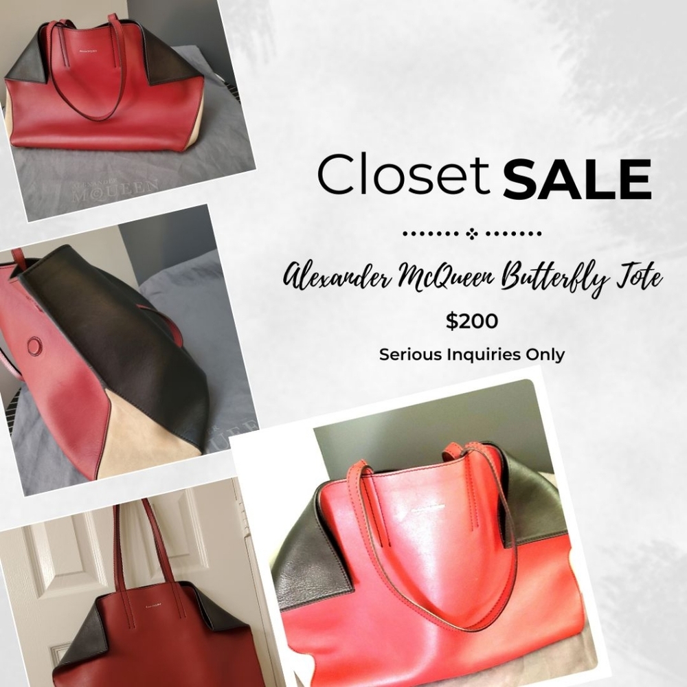 AUTHENTIC: Alexander McQueen Butterfly Tote